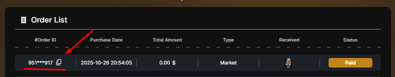 Статус доставки заказа в личном кабинете 1RBX