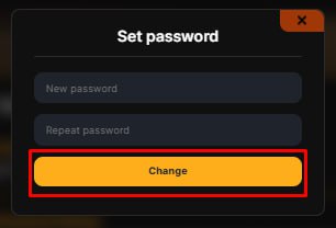 Ввод и сохранение пароля для входа